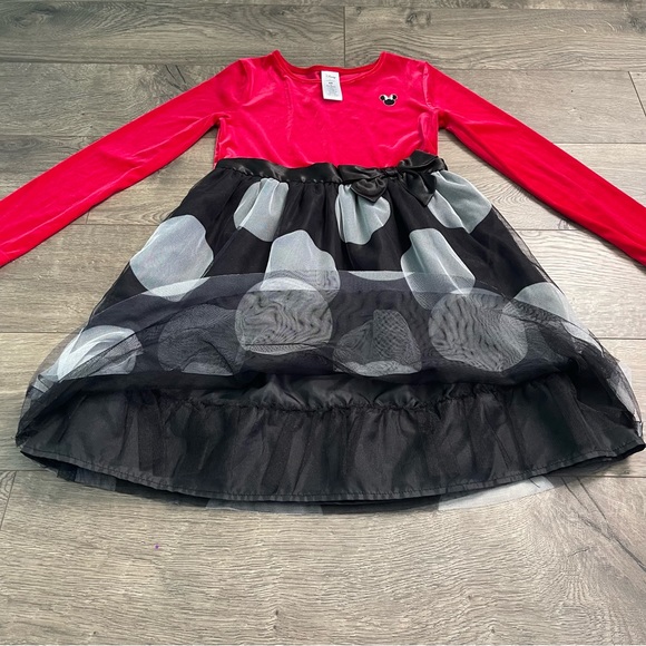 Disney Jumping Beans Minnie Mouse Polka Dot Girls 6x Dress - Picture 3 of 4